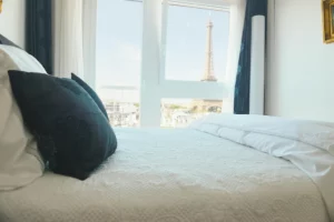 AirBnB Bedroom with Eiffel Tower View