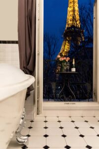 AirBnb Bath Tub with Eiffel Tower View