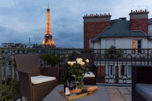 3Bedroom Apartment Balcony with Eiffel Tower View
