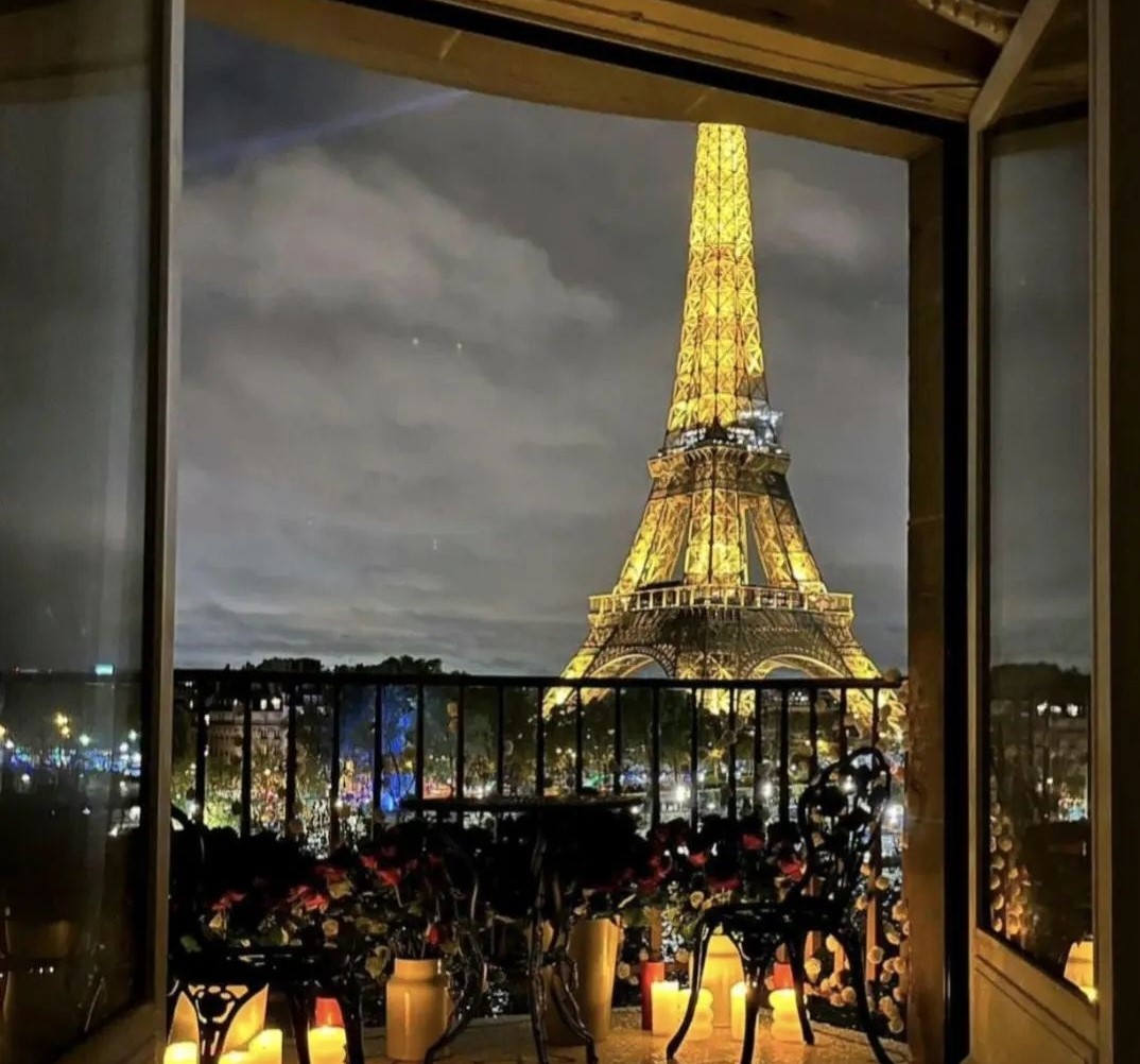 Paris AirBnB Eiffel Tower Night View