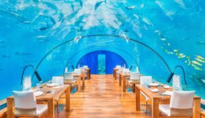 Itihaa Underwater restaurant, Restaurant with a unique dining experience featuring underwater views