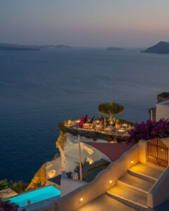 Dining at the Stunning Lycabettus Restaurant at Andronis Suites Hotel in Oia Santorini