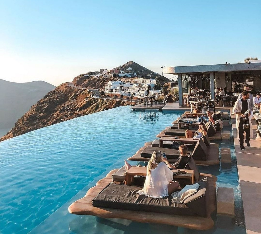 Infinity Pool at Cavo Tagoo Santorini considered one of the top Santirini Hotels with Best Views