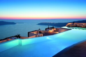 Sweeping Sea Views from the Stunning Grace Santorini Hotel Pool